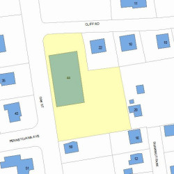 44 Oak St, Newton, MA 02464 plot plan