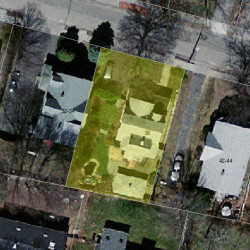 38 Warwick Rd, Newton, MA 02465 aerial view