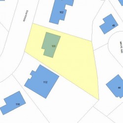 108 Ridge Ave, Newton, MA 02459 plot plan