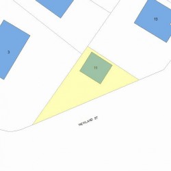 11 Newland St, Newton, MA 02466 plot plan