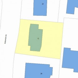 15 Burrage Rd, Newton, MA 02459 plot plan