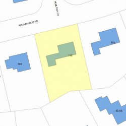 116 Roundwood Rd, Newton, MA 02464 plot plan