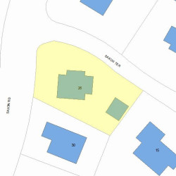 26 Saxon Rd, Newton, MA 02461 plot plan