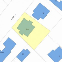 22 Emerald St, Newton, MA 02458 plot plan