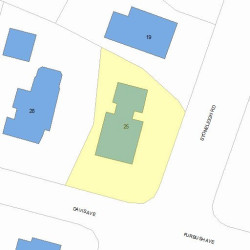 25 Stoneleigh Rd, Newton, MA 02465 plot plan