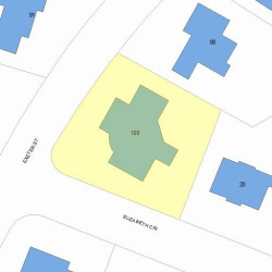 100 Exeter St, Newton, MA 02465 plot plan