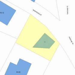 4 Winthrop Ave, Newton, MA 02458 plot plan