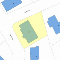 45 Harding St, Newton, MA 02465 plot plan