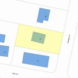 41 Cornell St, Newton, MA 02462 plot plan