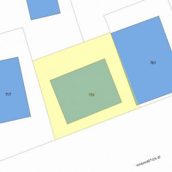 709 Washington St, Newton, MA 02458 plot plan