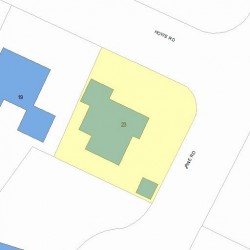 23 Howe Rd, Newton, MA 02459 plot plan