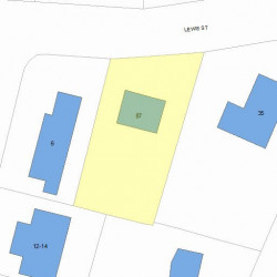 87 Lewis St, Newton, MA 02458 plot plan