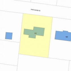 108 Pine Ridge Rd, Newton, MA 02468 plot plan