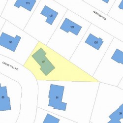 87 Cross Hill Rd, Newton, MA 02459 plot plan