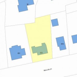 625 Beacon St, Newton, MA 02459 plot plan