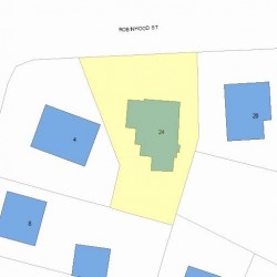 24 Robinhood St, Newton, MA 02466 plot plan