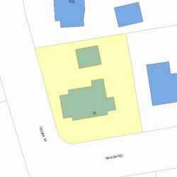 39 Mason Rd, Newton, MA 02459 plot plan