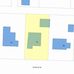 105 Oakdale Rd, Newton, MA 02461 plot plan