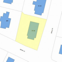 57 Noble St, Newton, MA 02465 plot plan