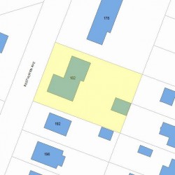 182 Beethoven Ave, Newton, MA 02468 plot plan