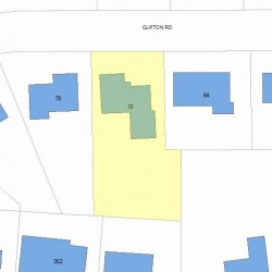 70 Clifton Rd, Newton, MA 02459 plot plan