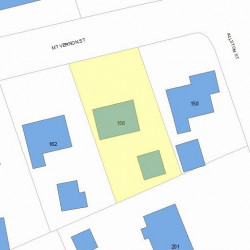 156 Mount Vernon St, Newton, MA 02465 plot plan