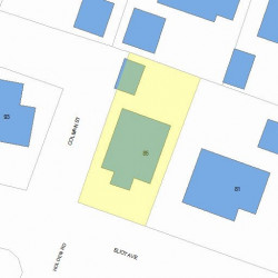 85 Eliot Ave, Newton, MA 02465 plot plan