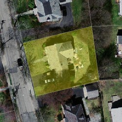 11 Evelyn Rd, Newton, MA 02468 aerial view