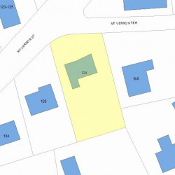 124 Mount Vernon St, Newton, MA 02465 plot plan