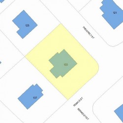 133 Temple St, Newton, MA 02465 plot plan