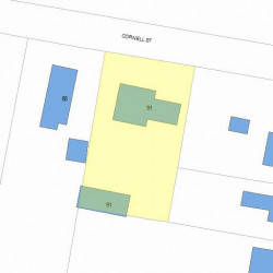 91 Cornell St, Newton, MA 02462 plot plan