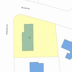 83 Ferncroft Rd, Newton, MA 02468 plot plan