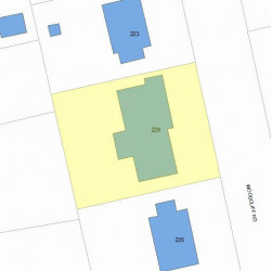 229 Woodcliff Rd, Newton, MA 02461 plot plan