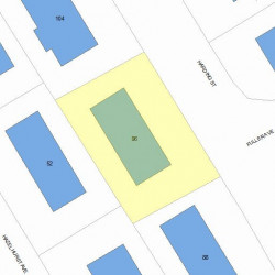 96 Harding St, Newton, MA 02465 plot plan