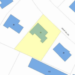 24 Shady Hill Rd, Newton, MA 02461 plot plan