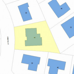 44 Emmons St, Newton, MA 02465 plot plan