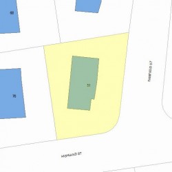 51 Fairfield St, Newton, MA 02460 plot plan