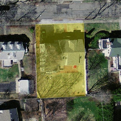36 Vineyard Rd, Newton, MA 02459 aerial view