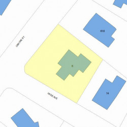 6 Hyde Ave, Newton, MA 02458 plot plan