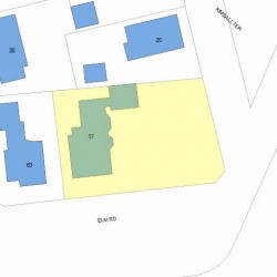 57 Elm Rd, Newton, MA 02460 plot plan