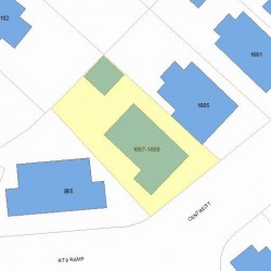 1667 Centre St, Newton, MA 02461 plot plan