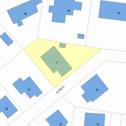 37 Alden Pl, Newton, MA 02465 plot plan