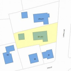 281 Lowell Ave, Newton, MA 02460 plot plan