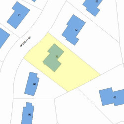 76 Drumlin Rd, Newton, MA 02459 plot plan