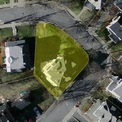 27 Hollis St, Newton, MA 02458 aerial view