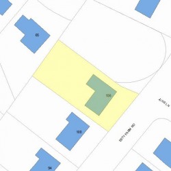 106 Esty Farm Rd, Newton, MA 02459 plot plan