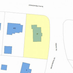 87 Hobart Rd, Newton, MA 02459 plot plan
