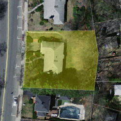704 Walnut St, Newton, MA 02459 aerial view