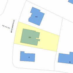 109 Meadowbrook Rd, Newton, MA 02459 plot plan