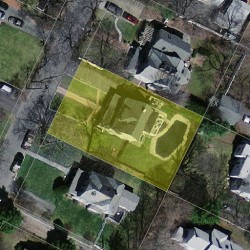 42 Oakland Ave, Newton, MA 02466 aerial view